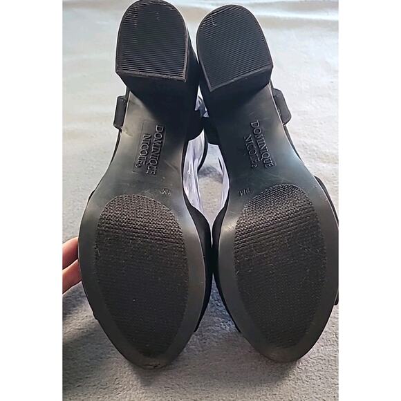 Black Chunky Heels – Women’s 9M –Ankle Strap Sandals – Goth Festival GUC - Picture 8 of 11